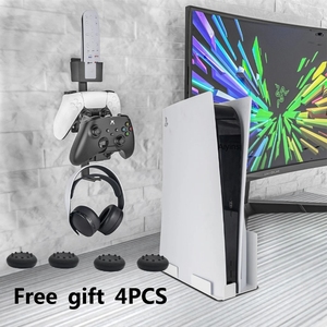 PS5 PS4 XSX Xbox OneNSWコントローラーヘッドセットハンガーリモートコントロールシェルフゲームパッドフックホルダーゲームアクセサリー用ウォールブラケット - Product Image 1