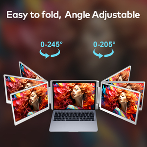 広く互換性のあるプラグアンドプレイ16インチIPSディスプレイ1200p 360回転フリップ高品質折りたたみ3スクリーンラップトップモニターPC用 - Product Image 5