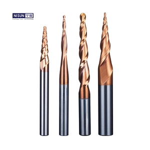 Özel konik kesici HRC70 2-4 flüt freze kesicisi katı karbür konik topu burun frezeler - Product Image 3