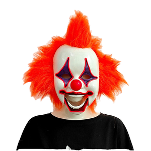 หน้ากากตัวตลกฮาโลวีนทำจากพีวีซีใช้ตกแต่งหน้าสยองขวัญสำหรับงานปาร์ตี้การแสดงฮาโลวีน - Product Image 2