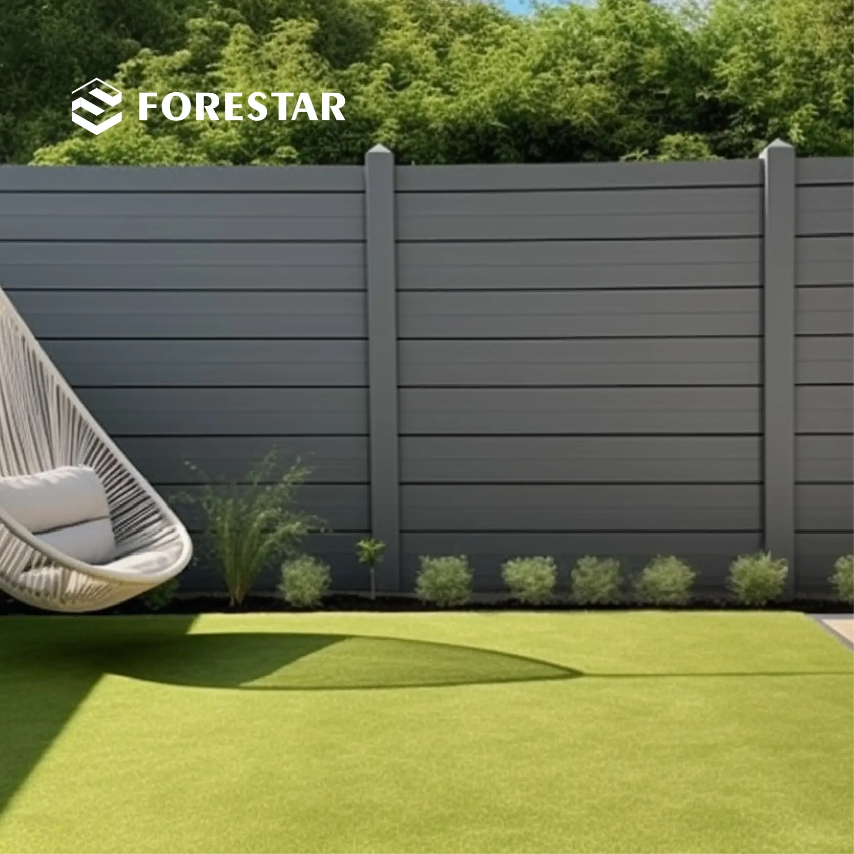 FORESTAR OEM/ODM extérieur clôture wpc installation facile 1.8m * 1.8m co-extrusion maison jardin panneaux de clôture wpc panneaux de clôture