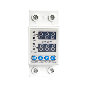 110V 120V 80amp SP Digital Current <strong>Voltage</strong> Protector Din Rail Adjustable Over and Under <strong>Voltage</strong> Protector Surge protection - Product Image 1