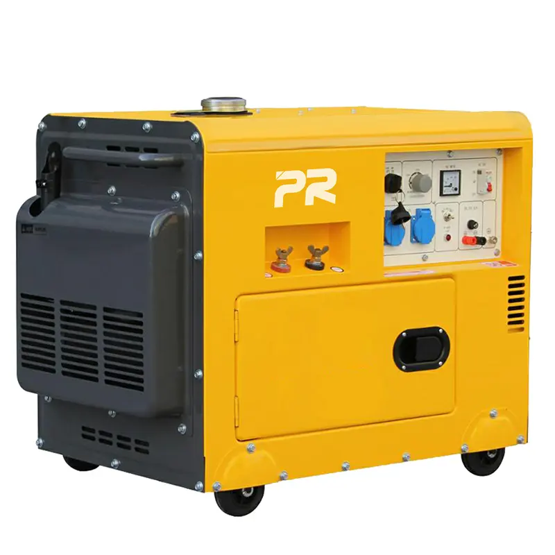 9,5 kVA ganzhaus-reserve geräuscharmer dieselgenerator CE-zertifizierter fernstart mit Stamford-lichtmaschine 8 kV 5 kw bis 7 kw luftkühlung
