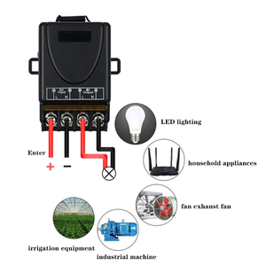 433 MHz telecomando Wireless DC 12 v24v30a 1CH ricevitore relè trasmettitore fisso codice per Garage cancello luce del motore ON/OFF - Product Image 3