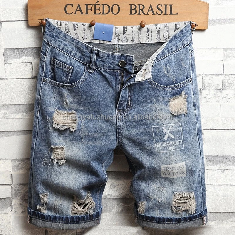 Hot selling high quality jeans shorts men's summer Stretch JeansHot selling high quality jeans shorts men's summer Stretch Jeans