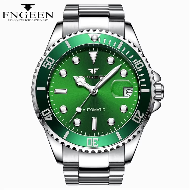 2 green - stainless steel strap