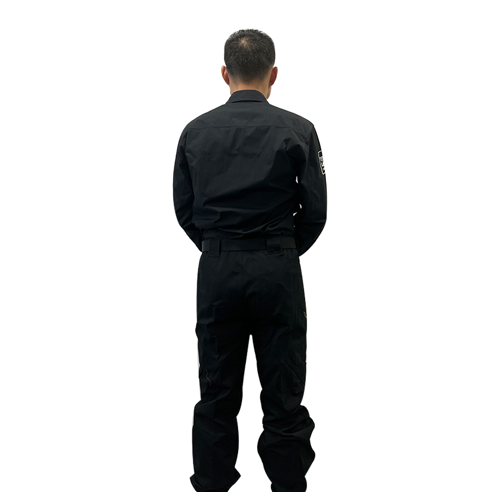 Mens Short Sleeve Shirt And Lightweight Tactical Pants Custom Design Grey Uniform Security Guard