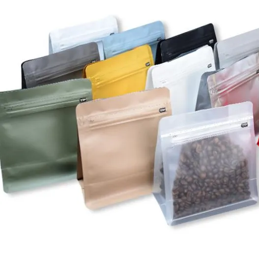 Pochette pour sac de café debout en gros sac d'emballage de grains de café de haute qualité sacs de café imprimés personnalisés