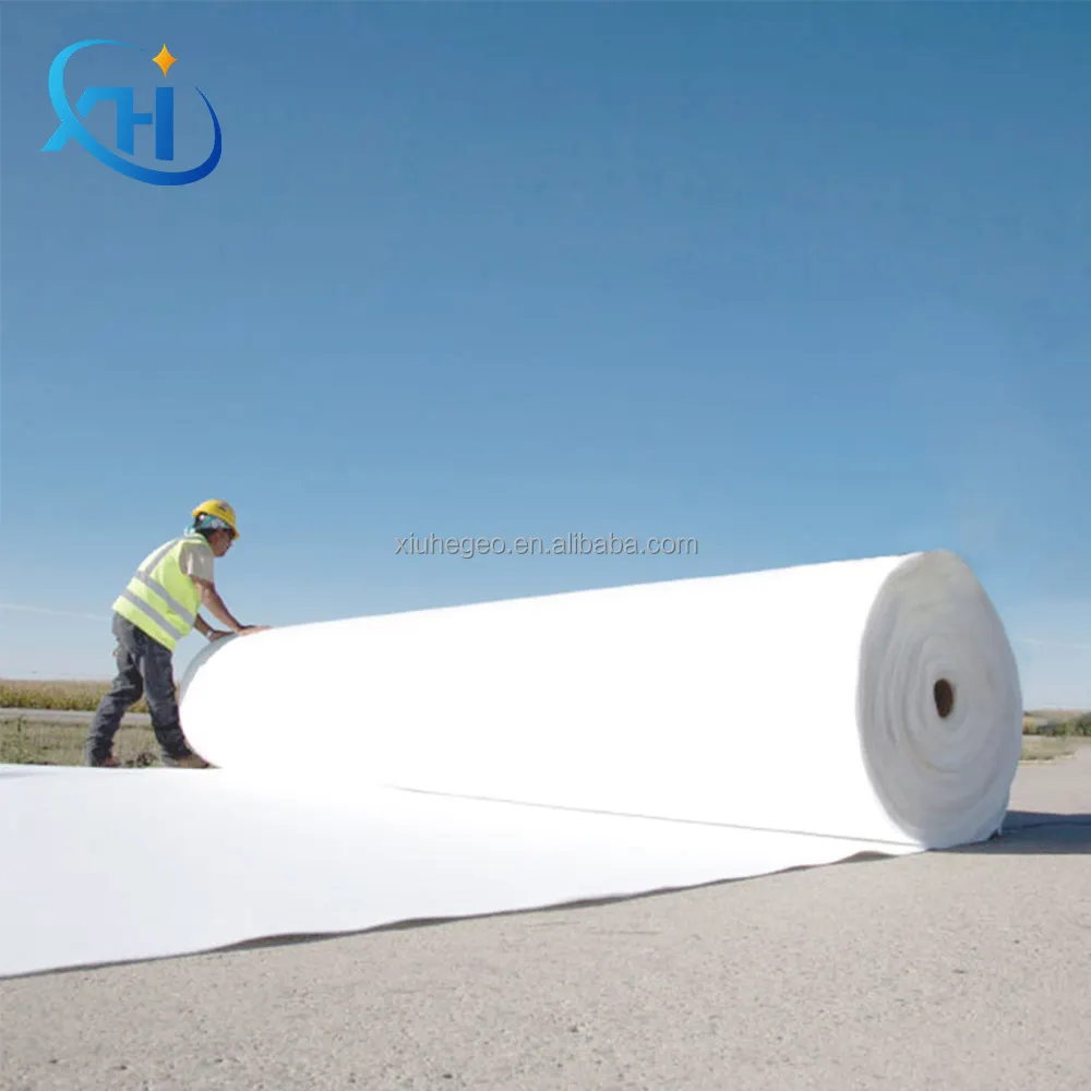 XiuHe 150g m2 250g m2 300g m2 600g/m2 high strength woven polypropylene filament pond geotextile membrane fabric for driveway