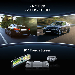 كاميرا أمامية للسيارة بشاشة لمس LINGDU LD2K كاميرا أمامية وخلفية بتقنية GPS عالية الوضوح كاميرا أمامية للسيارة كاميرا أمامية لون أسود للصندوق - Product Image 2