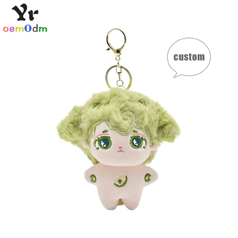 10cm palm stuffed plush doll keychain customized mini character idol kpop plush doll keychain toy