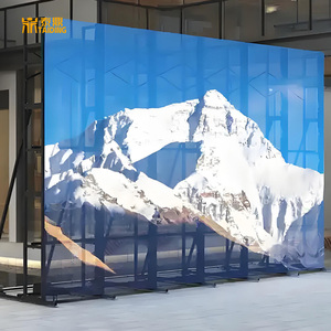 HD Transparent Mesh Modul Display 3D LED Transparent Glas Werbe bildschirm für Elevator Retail Store Einkaufs zentrum Animation - Product Image 5