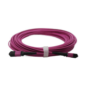Ponticello MTP ad alta densità MPO-12 cavo Trunk in fibra femmina UPC con 12 Fiber multimodale OM4 OFNP Plenum Magenta per reti POE 4G - Product Image 3