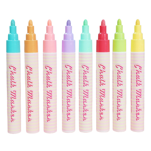 Wholesale Custom 8 Colors Chalk <strong>Markers</strong> Non-toxic Round Toe Assorted Liquid Chalk <strong>Marker</strong> for Blackboard Chalk Pen - Product Image 2