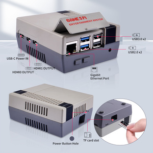 GeeekPi Game 5Pi NES 5Pi Style Case Kit ABS 3510 Ventilador de refrigeración funcional Disipadores de calor Destornilladores para Raspberry Pi 5
