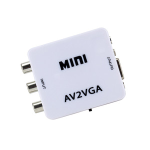Convertidor de audio y video AV a VGA, decodificador de TV a Monitor para divisores y convertidores, consola de juegos DVD, pantalla AV a VGA
