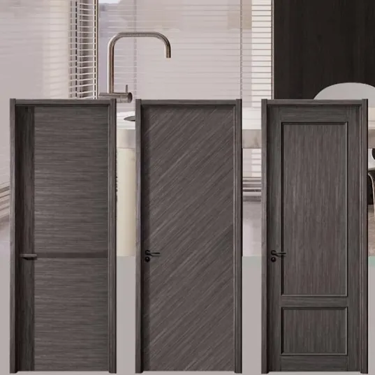 ABYAT-Puerta de madera con revestimiento de Pvc, diseño Popular para interiores