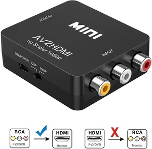 Mini compuesto RCA CVBS AV a HDMI Audio Video Adaptador convertidor PAL/NTSC con Cable de carga USB para pc xbox ps4 tv vh - Product Image 2