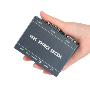 Nueva llegada DVI HDMI VGA a USB3.0 Tarjeta de captura 4K PRO BOX HD dispositivo de captura de video HDMI Loop out 1080P 60fps salida Plug and Play HD AV