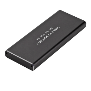 อลูมิเนียมสีดำ M.2 NGFF B คีย์ไปยัง USB 3.0 Type-C M.2 SSD Enclosure แบบพกพาภายนอกโซลิดสเตทไดรฟ์ - Product Image 3