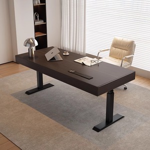 Modern Home Lifting Office <strong>Desk</strong> Adjustable Height <strong>Computer</strong> <strong>Desk</strong> with Sockets and Storage Drawers for Bedroom or Study - Product Image 1