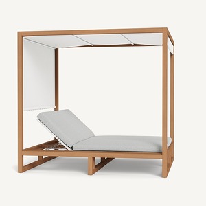 Lüks tasarım koleksiyonu dış mekan mobilyası tik ahşap kapı tik Daybed Teak Batyline Cabana - Product Image 2