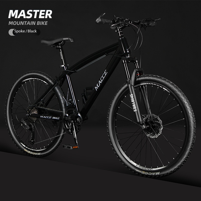 High-end black spoked wheels