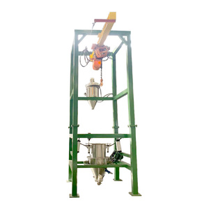 Pulver fördersystem mit Zwei-in-Eins-Tonnen-Beutel fütterung station zum automatischen staubfreien Entladen in Lebensmittel qualität - Product Image 1