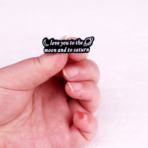 &quot;Love You to the Moon and <strong>Saturn</strong>&quot; <strong>Brooch</strong>. Ideal for Lovers, a Gift for Swifties. - Product Image 2