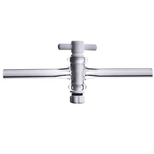 Laboratuvar kullanımı için iki yönlü düz delikli cam Stopcock PTFE anahtar Stopcock - Product Image 3