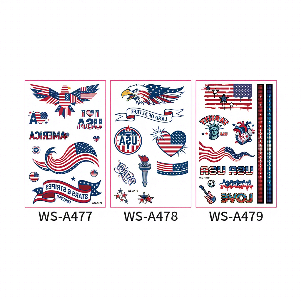 Bandera americana ws-a477-479-3 piezas/juego