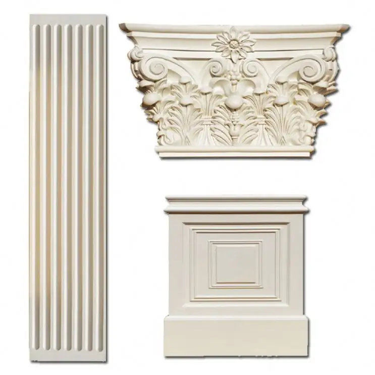 Decorative Columns For Design Price Gypsum Building Material Decoration Roman Column