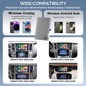Explorer 2025 CarPlay inalámbrico Compatible Infiniti Q50 Q60 Patrulla Entrada de video Android Auto Carplay inalámbrico Módulo AirPlay - Product Image 4