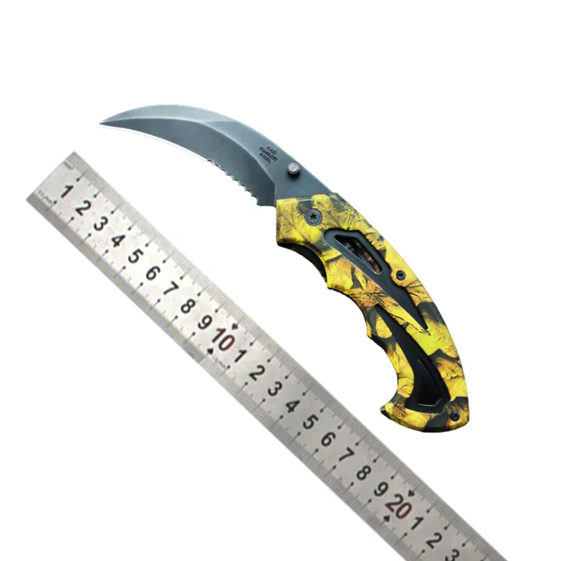 Outdoor folding knife tool cutlass 440C steel high hardness outdoor camping knife news product 2024