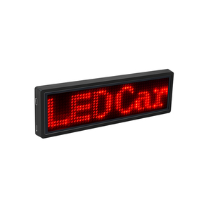 ป้ายเขียนโปรแกรม LED ขนาดเล็กแบบเลื่อนได้ขนาดเล็กแผ่นแม่เหล็กแบบสวมใส่ได้มีหลายสี