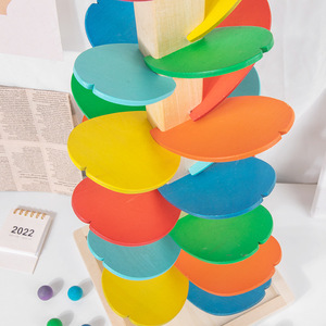 Large Wooden Rainbow Music Tree <strong>Toy</strong> Sound Tree, Ball Run Free <strong>Installation</strong> for Toddler - Product Image 4