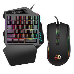 HXSJ-Combo de juegos con una sola mano, 3 en 1, con cable, N-Switch, teclado, ratón con convertidor de juegos P6, Mini juego de juegos móviles - Product Image 5
