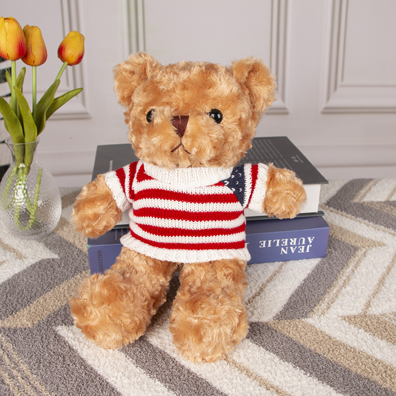 Flag sweater brown bear