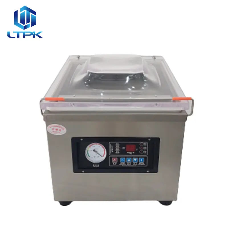 LT-DZ260 Semi-Automatic Desktop Vacuum Sealing Single Chamber Vacuum Packing Machine For Food Vegetable Rice Fish Meat Package