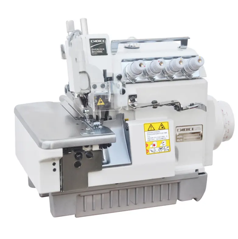 Máquina de coser industrial Overlock de alta velocidad de 4 hilos de accionamiento directo para tejido de punto/DD