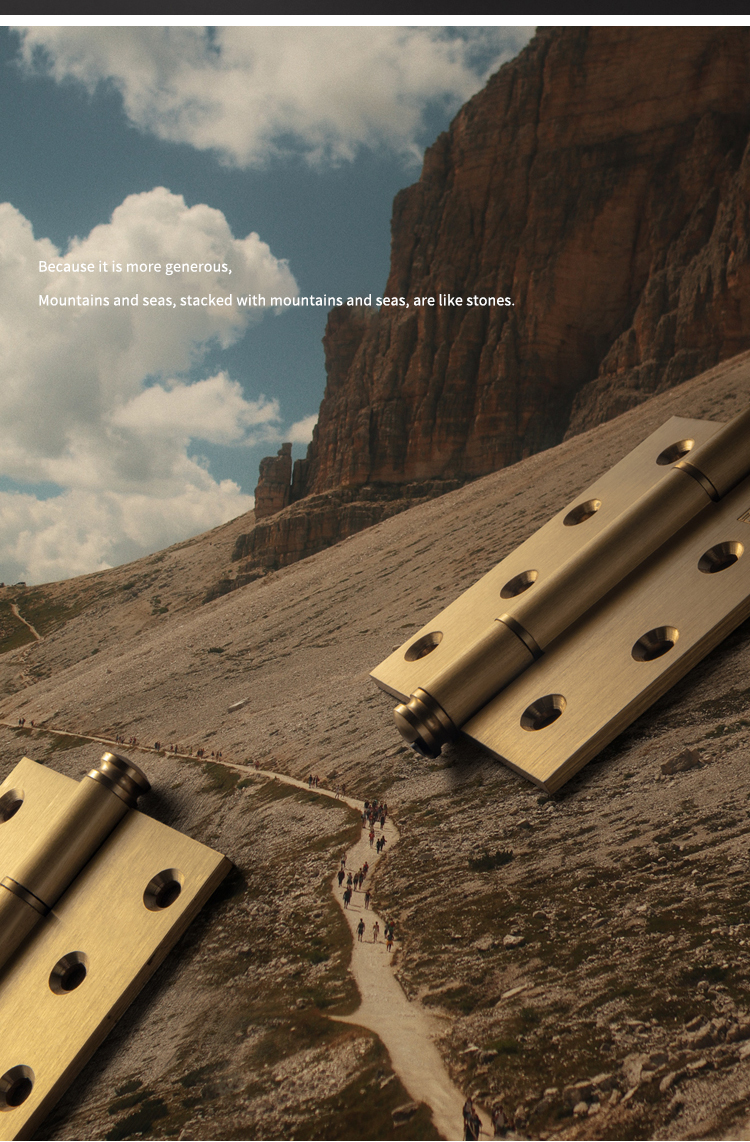EADER Wider and thicker 4" wooden door hinges Durable bedroom door brass hinge 4*3.5*4
