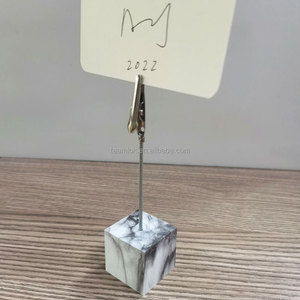 Kẹp Giữ Bản Ghi Nhớ Hình Khối Đá Cẩm Thạch | Kẹp Giữ Bản Ghi Nhớ Ảnh | Kẹp Cá Sấu Ghi Nhớ Hình Vuông 3X3 Bằng Acrylic - Product Image 6