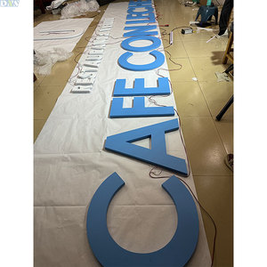 Hochwertige polierte Edelstahl Letter Board Zeichen Business Barber Lounge Hintergrund beleuchtung Beschilderung für Firmenwagen Elegante Farbe - Product Image 2