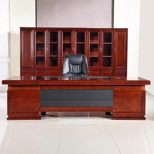 In legno massello supervisore sedia da tavolo combinazione semplici mobili da ufficio-MDF materiale scrivania del presidente - Product Image 3