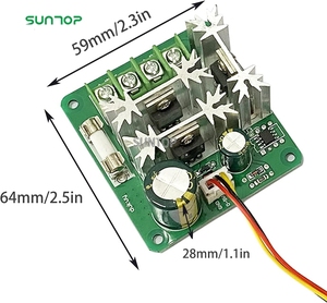 CCMHCN PWM Speed Controller 15A PLC DC Motor Speed Controller con manopola di controllo (2 pezzi) - Product Image 4