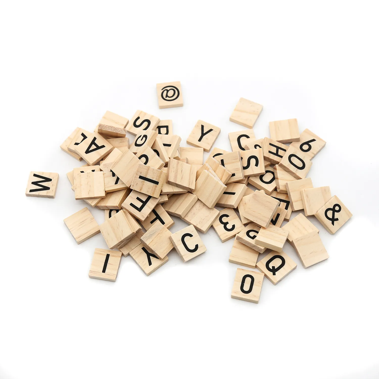 200PCS FAI DA TE In Legno Regalo Decorazione Alphabet Scrabble Lettere di Legno Mattonelle di Scrabble A-Z Lettere Maiuscole per L'artigianato