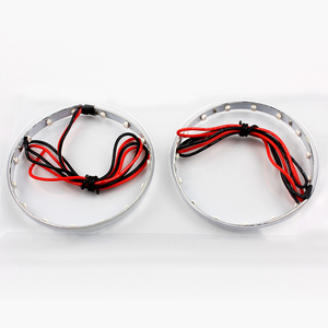 CQL 360 Degree <strong>Flash</strong> LED Demon Eye COB Angel Eye Modified Car Headlights Dual Light Lens <strong>2.5</strong> &quot;3&quot; General Purpose - Product Image 4