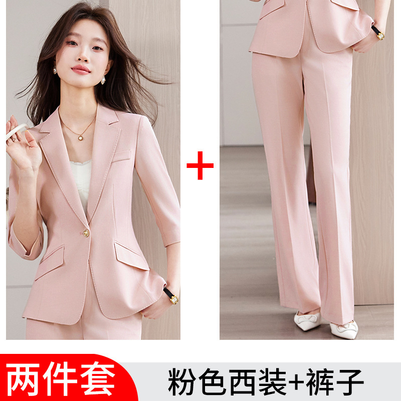 Pink suit pants
