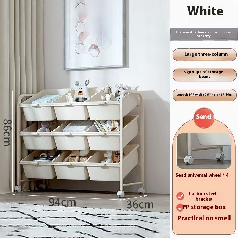 Blanc crème (trois rangées de 3 couches 9 boîtes)