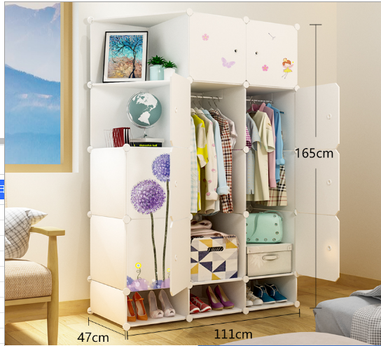 10 puertas 2 perchas-blanco